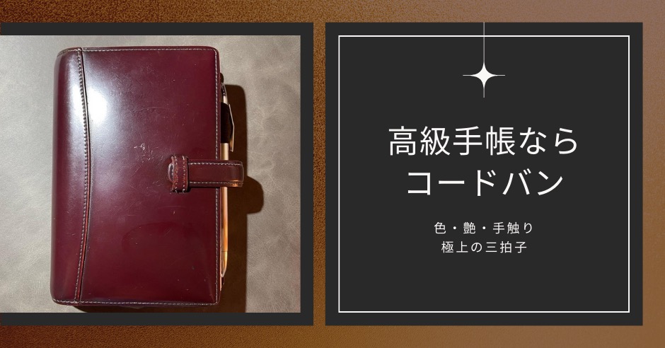高級手帳コードバンのアイキャッチ画像